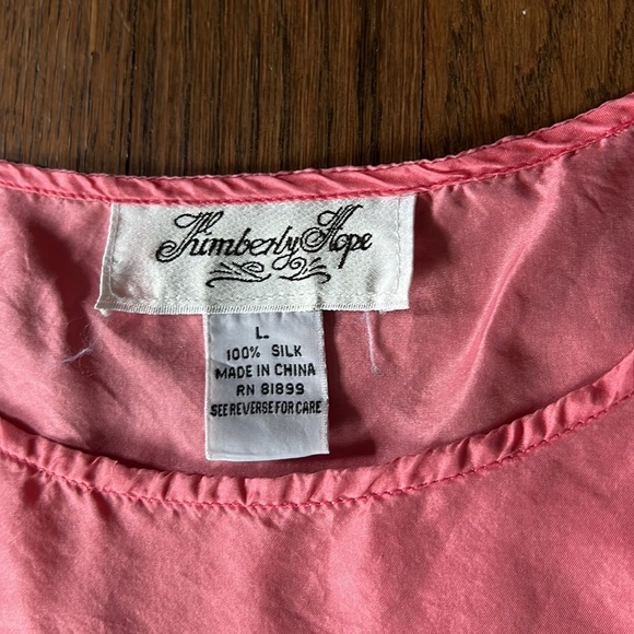 💥VINTAGE💥 Kimberly Hope Silk Top Large - Picture 2 of 4